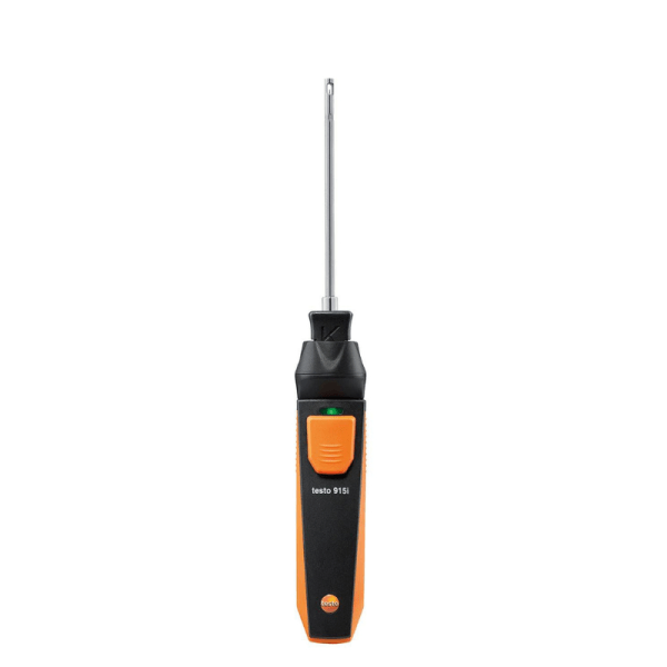 Thermometer with air probe and smartphone operation