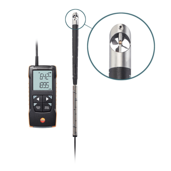 Digital 16 mm vane anemometer with App connection