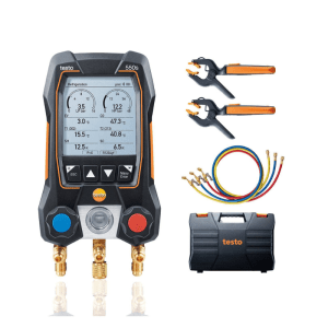 Smart digital manifold with wireless vacuum and clamp temperature probes