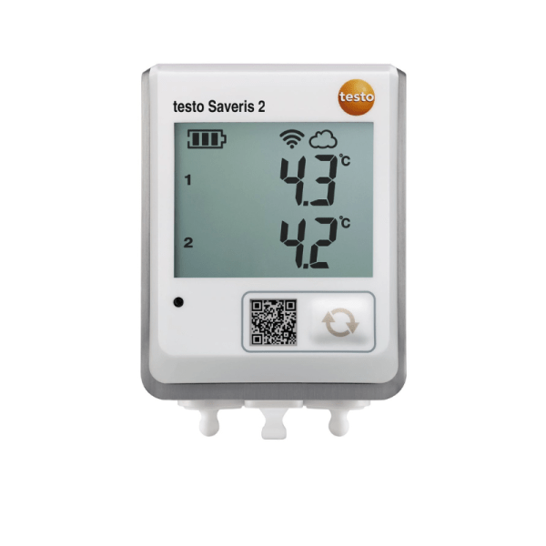 WiFi data logger with display and 2 connections for NTC temperature probes