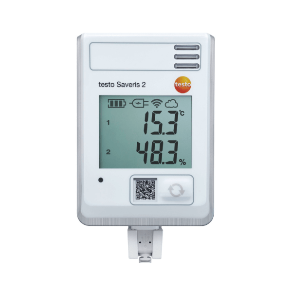 WiFi data logger with display and integrated temperature and humidity probe